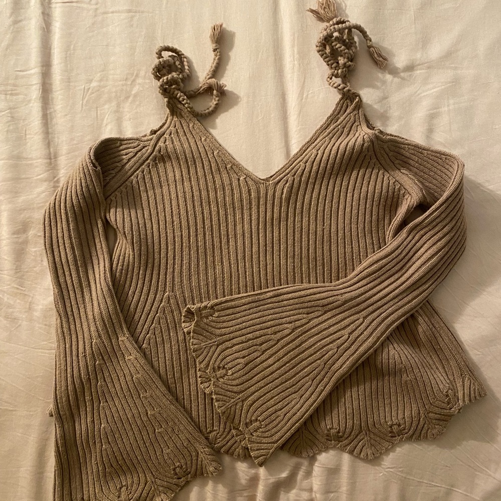Pacsun, LA Hearts, Dusty Mauve Cold Shoulder Sweater, Size S